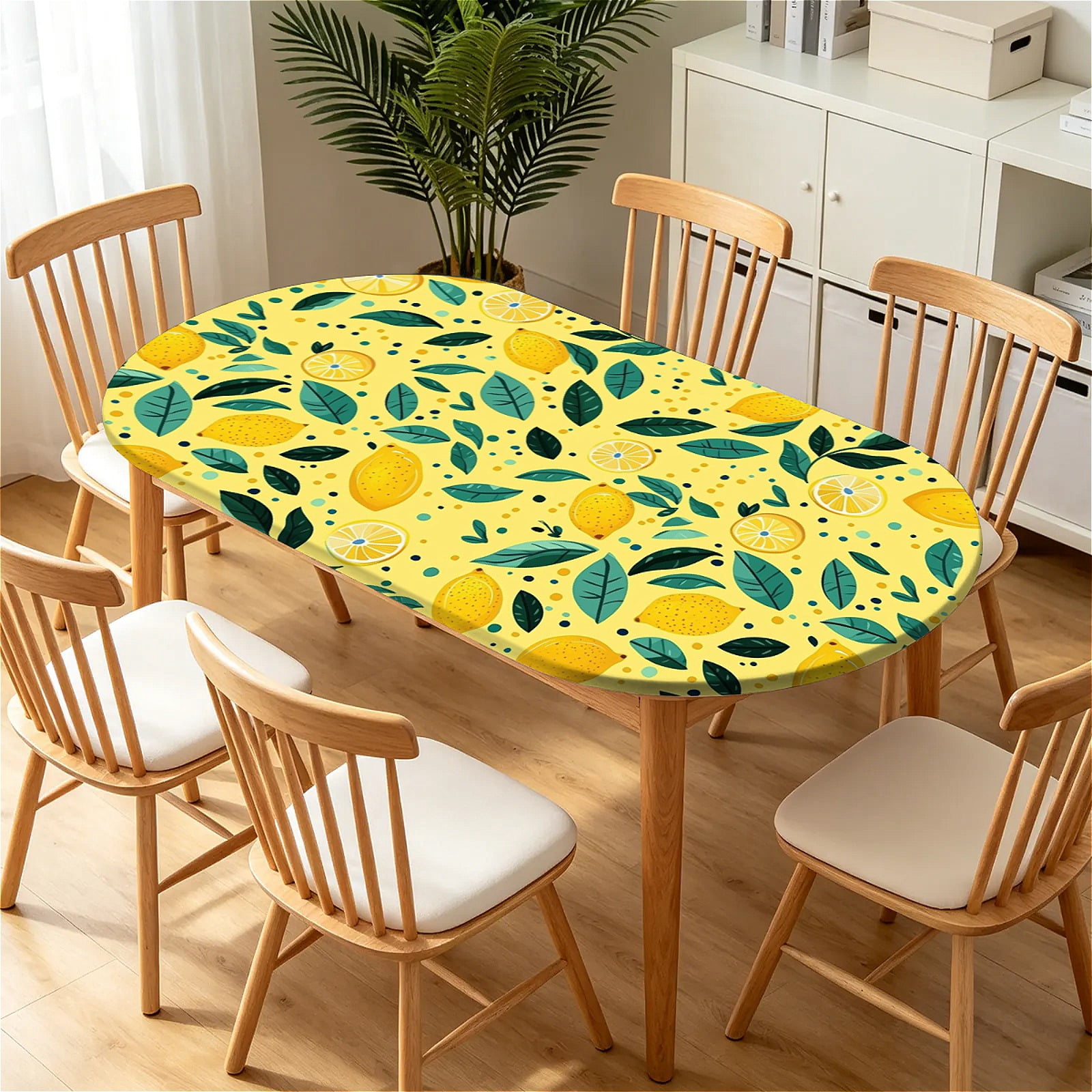 ARTSLION Elastic Tablecloth For Oval Tables, Waterproof Tablecover For ...