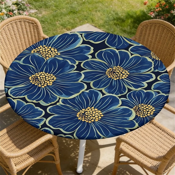ARTSLION Elastic Tablecloth For Round Tables, Waterproof Tablecover For ...