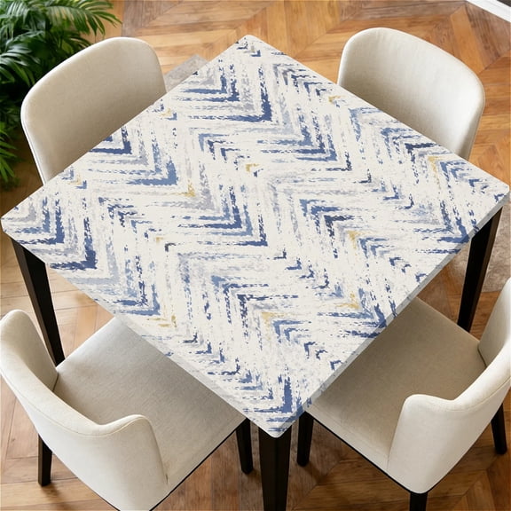 ARTSLION Square Tablecloth Washable Table Cover 54"x54" And 60"x60", Waterproof Square Table Cloth For Indoor And Outdoor, ,34 In,Chevron Stripe