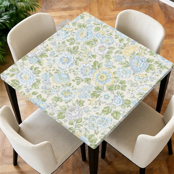 ARTSLION Square Tablecloth Washable Table Cover 54"x54" And 60"x60", Waterproof Square Table Cloth For Indoor And Outdoor, ,34 In,Mint Ditsy