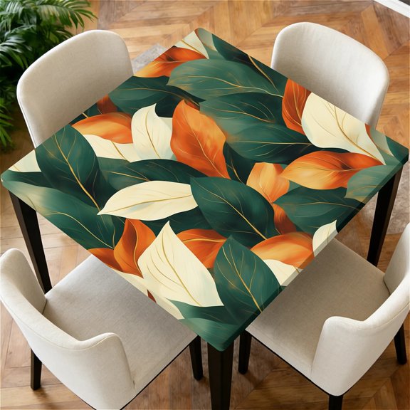 ARTSLION Square Tablecloth Washable Table Cover 54"x54" And 60"x60", Waterproof Square Table Cloth For Indoor And Outdoor, ,54 In,Leaf