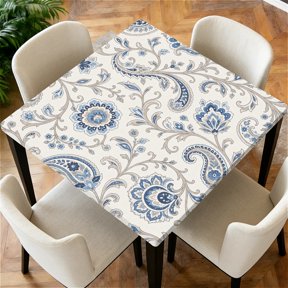 ARTSLION Square Tablecloth Washable Table Cover 54"x54" And 60"x60", Waterproof Square Table Cloth For Indoor And Outdoor, ,54 In,Soft Paisley