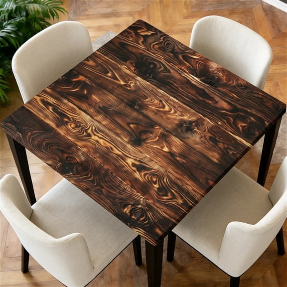 ARTSLION Square Tablecloth Washable Table Cover 54"x54" And 60"x60", Waterproof Square Table Cloth For Indoor And Outdoor, ,54 In,Wood