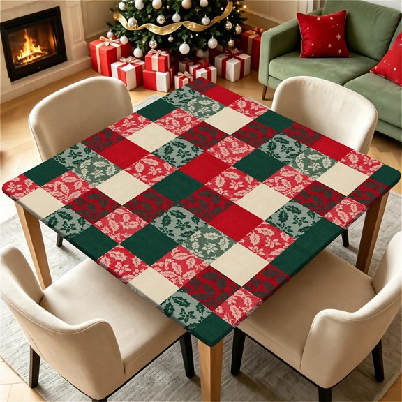 ARTSLION Square Tablecloth Washable Table Cover For Size 34"x34" To 60"x60", Waterproof Square Table Cloth For Indoor And Outdoor,Quilt Block