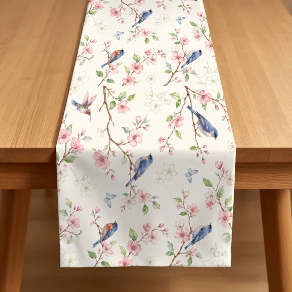ARTSLION Waterproof Table Runner 13x48 Inch Polyester Wipe Clean Patio Garden Dining Decor