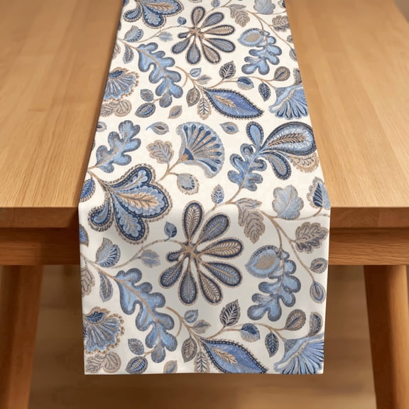 ARTSLION Waterproof Table Runner 13x72 Inch Polyester Wipe Clean Patio Garden Dining Decor