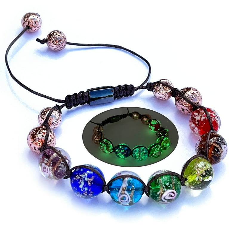 ARTSY Crafts Glow in The Dark Beaded Bracelet, Handcrafted