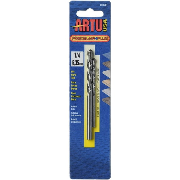 ARTU-USA Porcelain Tile Drill Bit 01435 - Diamond Cutting Edge - 1/4-Inch