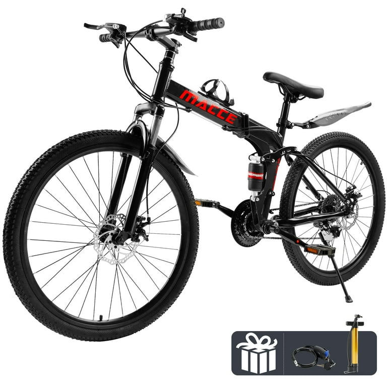 ARTUDATECH Carbon 26in Folding Mountain Bike, 27 Speed