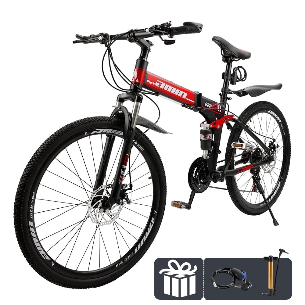 Artudatech Folding Mountain Bike 26 Inch Shimano 21 Speed