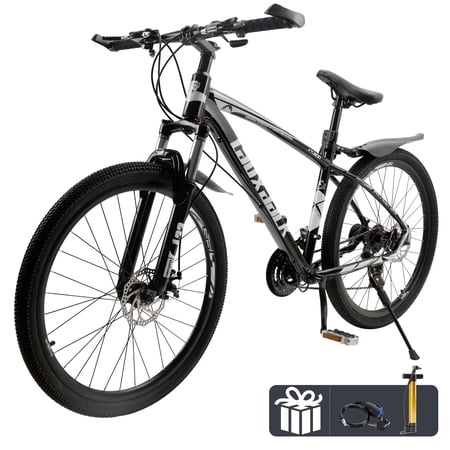 ARTUDATECH 27.5 Inch Mountain Bike, Shimano 21 Speed, Dual Disc Brake Bike for Men Womens Adult, Full Suspension Bicycle