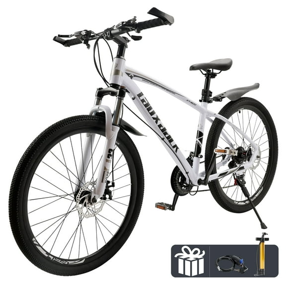 ARTUDATECH 27.5 Inch Mountain Bike, Shimano 21 Speed,  Dual Disc Brake Bike for Men Womens Adult, Full Suspension Bicycle