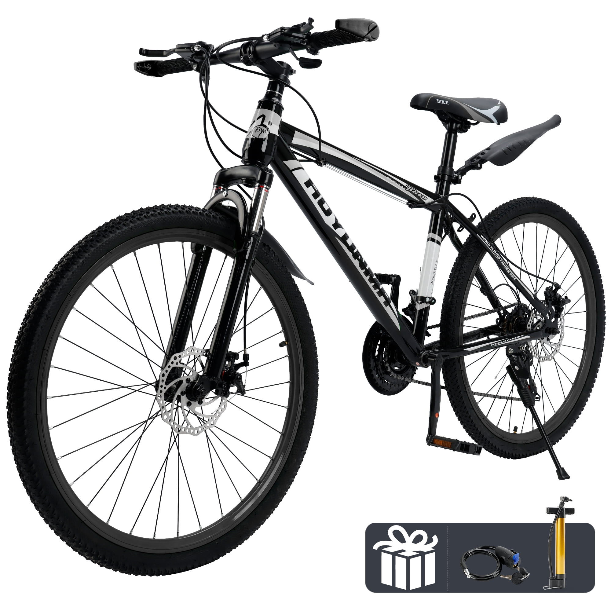 ARTUDATECH Mountain Bike for Men/Women, 26″ Sizes, 24 Speed Shimano Twist Shifting, Front or Dual Suspension, Comfort Saddle Red/White/Blue/Green Sansujyuku sansujyuku.com