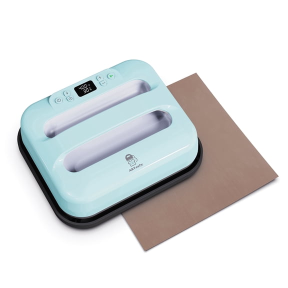 ARTeefy Portable Heat Press Machine 12" x 10", Digital Easy Press, Includes Free Premium Teflon Sheet, Skyblue