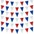 thumbnail image 1 of ARUTOOY 59ft 50pcs Red White Blue Decorations Pennant Flags Banner,Reusable Bunting String Triangle Flags Patriotic Theme New Year Party Decoration Kids Birthday Indoor and Outdoor Events, 1 of 5
