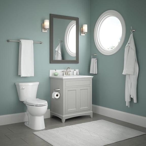 ARV64-DN Arvo 4-Piece Bath Hardware Set with Extendable Towel Bar, Brushed Nickel