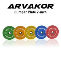 ARVAKOR Olympic Bumper Plate Weight Plate with Steel Hub, Color Coded, 10-45 lbs Single