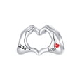 thumbnail image 1 of ARVALILS 925 Sterling Silver Heart Hand Gesture Charm, Jewelry Gift for Women’s Bracelets & Necklaces, 1 of 7