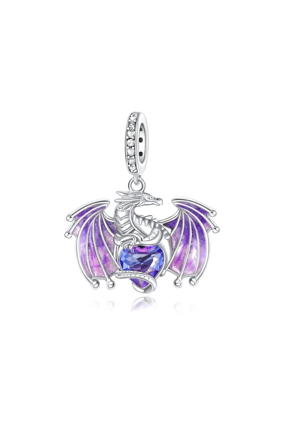 925 Sterling Silver Iridescent CZ Fantasy Pendant, Jewelry Gift for Womens Bracelets & Necklaces