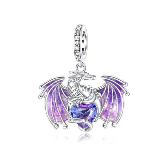 ARVALILS 925 Sterling Silver Iridescent CZ Fantasy Pendant, Jewelry Gift for Women’s Bracelets & Necklaces