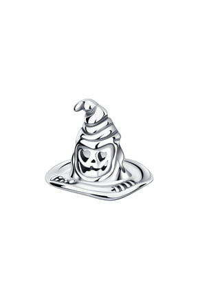 925 Sterling Silver Halloween Pumpkin & Witch Charm, Pendant for Womens Bracelets & Necklaces