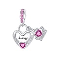 thumbnail image 1 of ARVALILS 925 Sterling Silver July Birthstone Charm, Birthday Pendant for Bracelets & Necklaces, 1 of 7