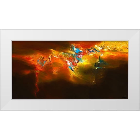 ARVEE 14x9 White Modern Wood Framed Museum Art Print Titled - Global Firedance