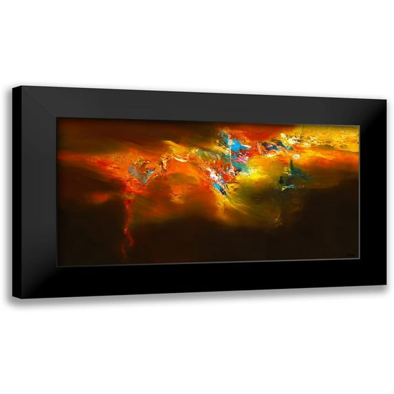 ARVEE 18x11 Black Modern Framed Museum Art Print Titled - Global Firedance