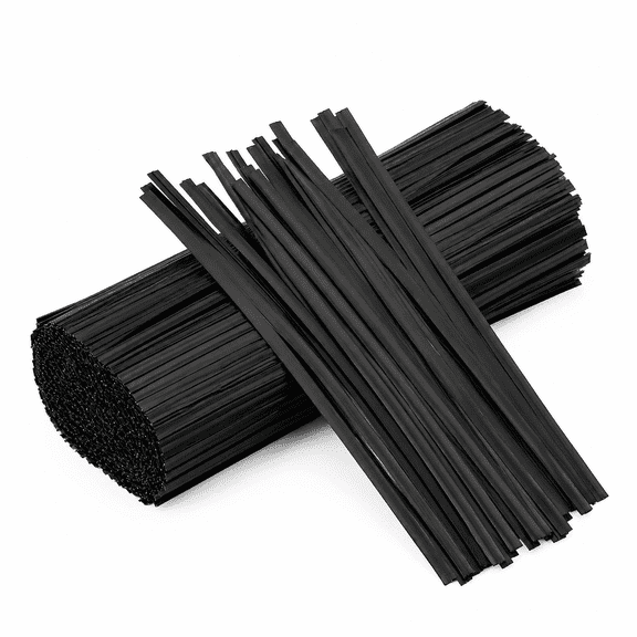 ARVELIA 400 Pcs Twist Ties for Bags 5" Cable Ties Bag Twist Ties for Cord Twist Bread Ties Reusable Black Plastic Coated Ties Heavy Duty Bread Ties Twist Wire Ties for Household and Office Use