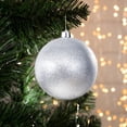 thumbnail image 1 of ARVELLIA Holiday Christmas Shatterproof Plastic Spherical Ball Ornaments Grade Indoor Outdoor Hanging Xmas Tree Decorations Silver 6 in Round Ornaments Decor, 1 of 5