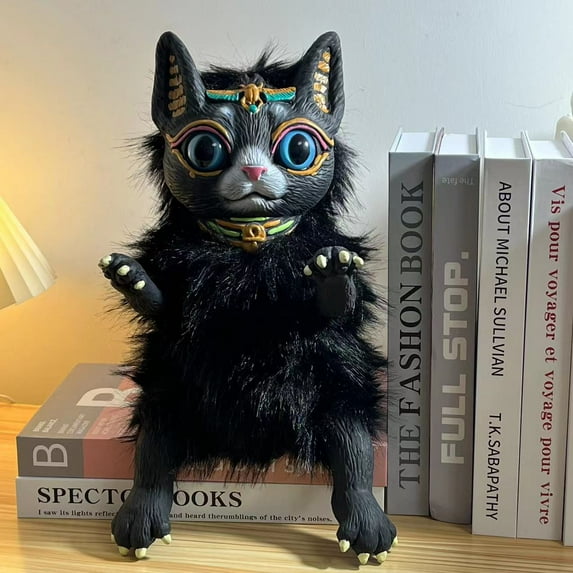 ARVERS 2023 New Fantasy Creature Horned Dragon Fantasy Dragon Plush Doll Latex Ornament Dragon Doll Birthday Gift Toys Hobbies(Bastet cat1)