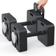 ARVIVO 10-80lb Adjustable Dumbbell Set of 2, 80lb Each&160lb Total,5lb Increments,Quick-Lock Square Dumbbells Pair Weight for Home Gym