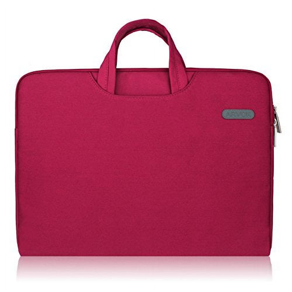ARVOK 15 15.6 16 Inch Water-Resistant Canvas Fabric Laptop Sleeve with Handle&Zipper Pocket/Notebook Computer Case/Ultrabook Briefcase Carrying Bag/Pouch Cover for Acer/Asus/Dell/Lenovo/HP,Wine Red - image 1 of 7