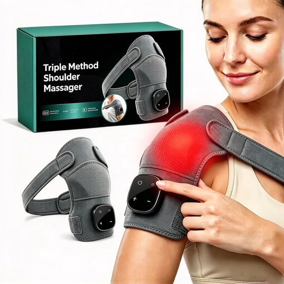 ARVOV Triple Method Shoulder Massager, with Heat Compression & Vibration, Triple Therapy Shoulder Massager for Shoulder Pain Relief and Muscle Relaxation