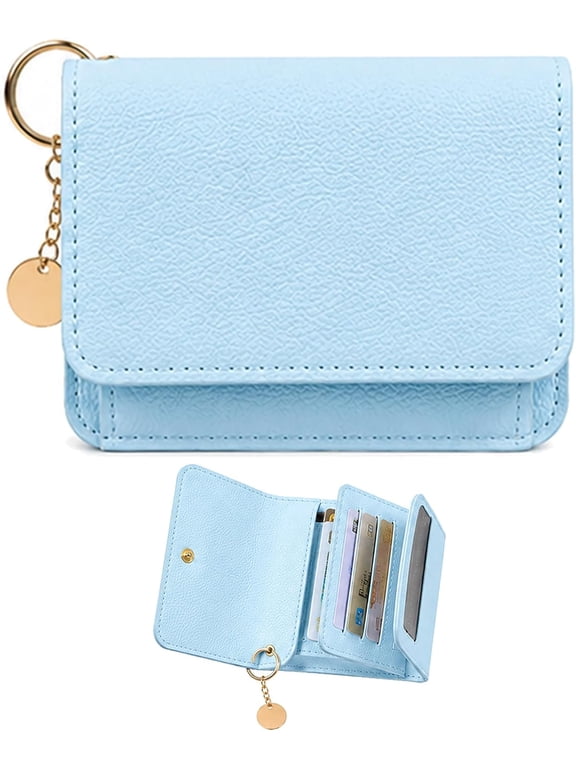 Women's Elegant Minimalist Short Slim Wallet, Slim Wallet for Women, Tri-Fold Design, Multiple Card Slots, Zipper Coin Pocket, Compact Daily Carry