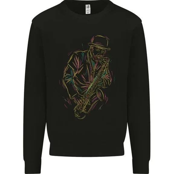 ARVY Jazz Colourful Saxophone Player Sweatshirt