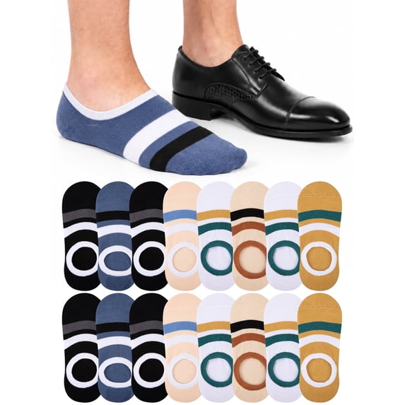 ARWSER 16 Pairs Men's No Show Socks, Lightweight Breathable Invisible Low Cut Boat Socks for Casual Daily Wear
