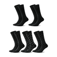 thumbnail image 1 of ARWSER 5 Pairs Men's Business Socks Breathable Casual Classic Pattern Dress Crew Socks for Office and Business Wear, 1 of 8