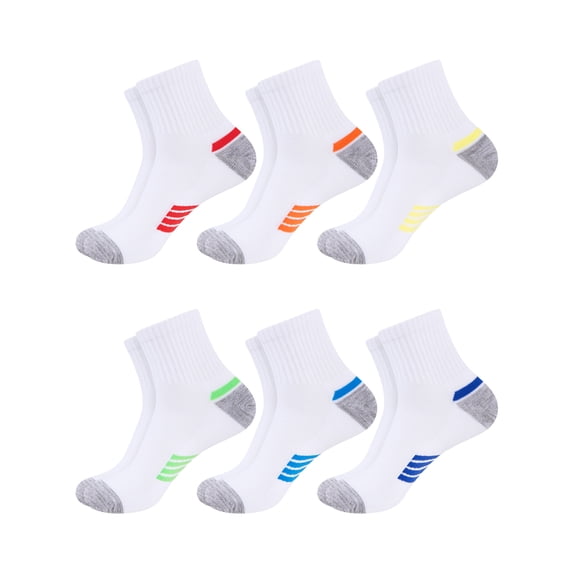 ARWSER 6 Pairs Mens Breathable Quarter Socks Soft Cushioned Comfort Athletic Socks