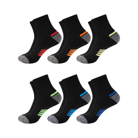 ARWSER 6 Pairs Mens Breathable Quarter Socks Soft Cushioned Comfort Athletic Socks