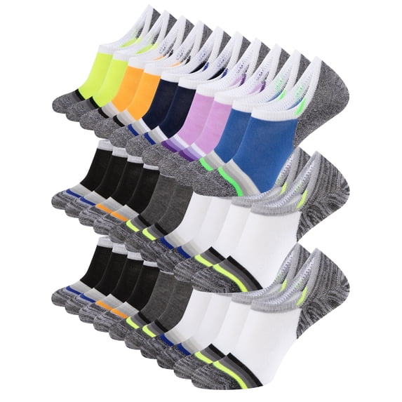 ARWSER 15 Pairs Men's No Show Socks Low Cut Non Slip Casual Multipurpose Invisible Boat Socks for Daily Wear