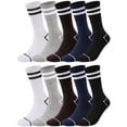 thumbnail image 1 of ARWSER Men's Crew Socks 10 Pairs Soft Comfortable Breathable Terry Cushioned Socks Casual Multi-Purpose Daily Outdoor Socks for Men, 1 of 6