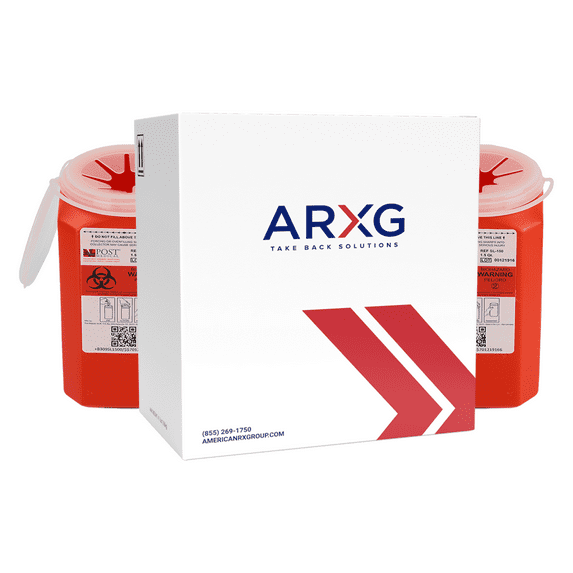 ARXG Sharps Mail Back and Destruction Kit for Safe Sharps Disposal - Professional and Personal Use - 1.5 Qt (2 Pack)