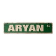 thumbnail image 1 of ARYAN Vintage Aluminum Street Sign Childrens Name Room Metal Sign rustic metal tin | Indoor/Outdoor |  30" Wide, 1 of 4