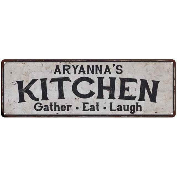 ARYANNA's Kitchen Rustic Chic Decor Gift 6x18 Sign 106180051841