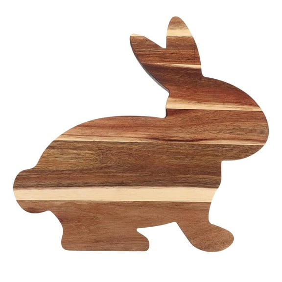 ARYU Rabbit Shaped Cutting Board Wood Charcuterie Board Chopping Board Breakfast Cheese Bread Board Easter Rabbit Serving Plate Tray for Vegetable Dish