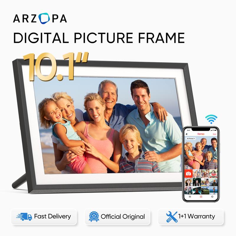 ARZOPA WiFi Digital Photo Frame 10.1 Inch IPS Touchscreen Electronic