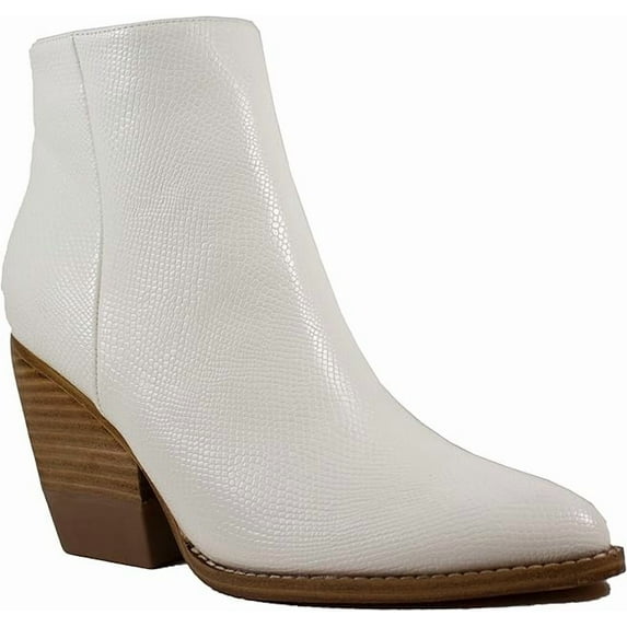 ARiderGirl Kathy Women's Western Cowboy Boots Tall Stacked Heel Ankle Boots With Side Zipper Fashion Booties