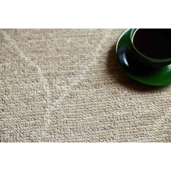 AS-5 Midas Desert Rug 1.5 x 1.5 ft Handmade Handknotted Carpet, Unique One of a Kind,Grey