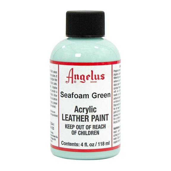 AS ANGELUS Acrylic Leather Paint For Purse Leather Vinyl 4 Oz Seafoam Green